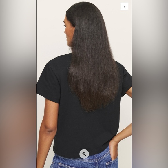 Reformation Rowan Crew Tee Black - Size XS - Picture 3 of 4